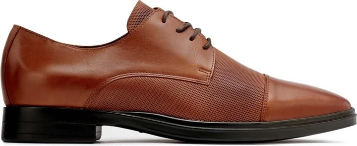 Karl Lagerfeld Paris Men's Leather Cap Toe Derby Lace-Up Shoes - Image 6