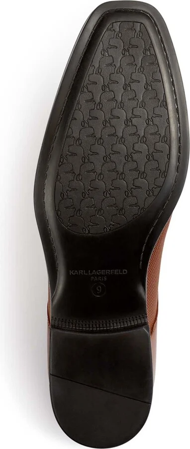 Karl Lagerfeld Paris Men's Leather Cap Toe Derby Lace-Up Shoes - Image 9