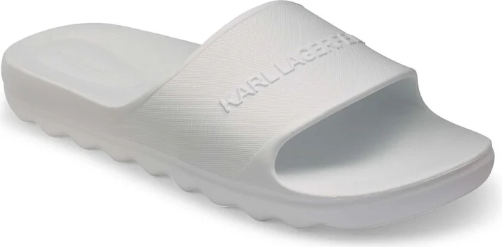 Karl Lagerfeld Paris Men's Raised Logo EVA Pool Slide Sandal