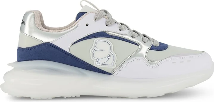 Karl Lagerfeld Paris Men's Side Logo Head Patch Running Sneakers - Blue, White, Black - Image 2