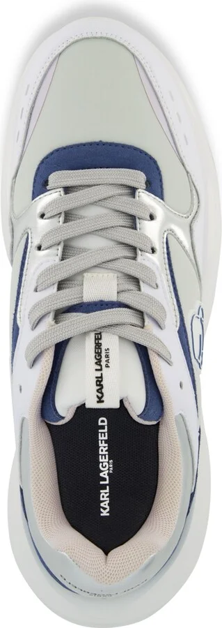 Karl Lagerfeld Paris Men's Side Logo Head Patch Running Sneakers - Blue, White, Black - Image 3