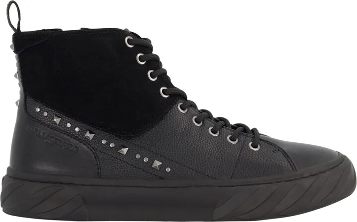 Karl Lagerfeld Paris Men's Studded High Top Fashion Sneaker - Image 2