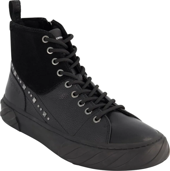 Karl Lagerfeld Paris Men's Studded High Top Lace Up Sneaker