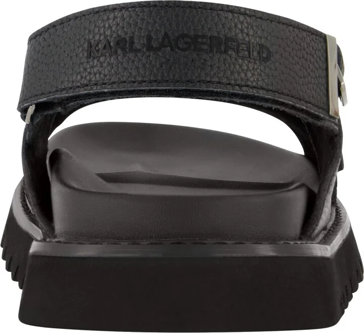 Karl Lagerfeld Paris Men's Tumbled Leather Fisherman Sandal - Image 5