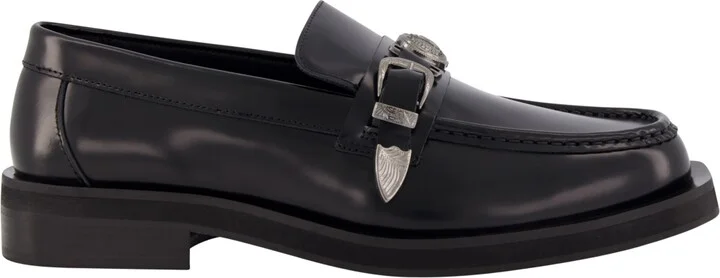 Karl Lagerfeld Paris Men's White Label Box Leather Moc Toe Loafers - Image 2