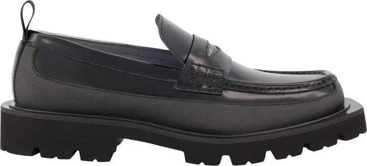 Karl Lagerfeld Paris Men's White Label Collection Front Logo Penny Loafers - Image 2
