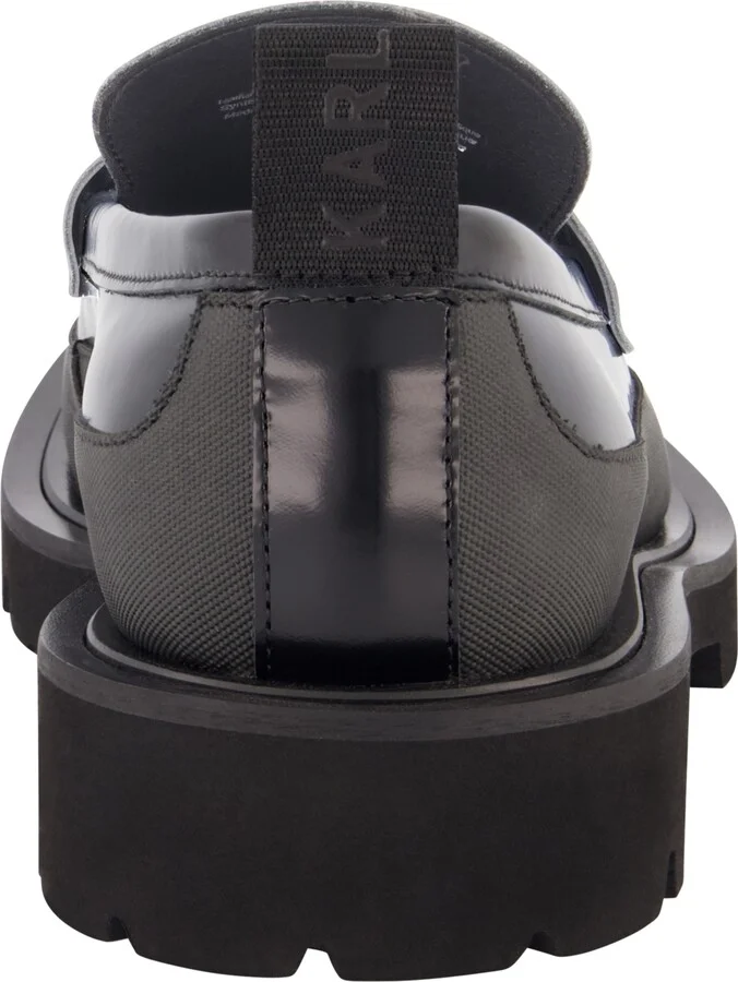 Karl Lagerfeld Paris Men's White Label Collection Front Logo Penny Loafers - Image 3
