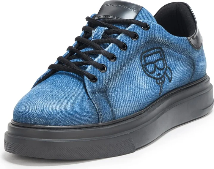Karl Lagerfeld Paris Men's White Label Karl Denim Sneakers