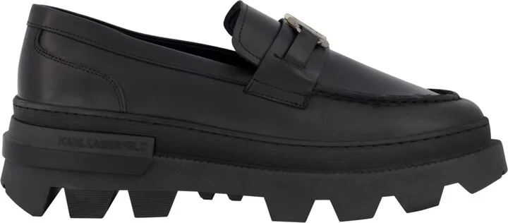 Karl Lagerfeld Paris Men's White Label Leather Lug Sole Loafers - Image 2