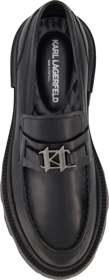 Karl Lagerfeld Paris Men's White Label Leather Lug Sole Loafers - Image 4