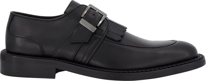Karl Lagerfeld Paris Men's White Label Monk Strap Moc Toe with Fringe Shoes - Image 2