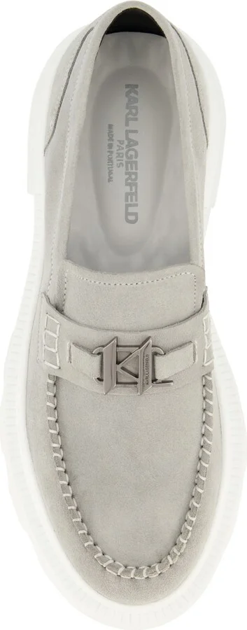 Karl Lagerfeld Paris Men's White Label Suede Kl Bit Moccasin Loafers - Image 4