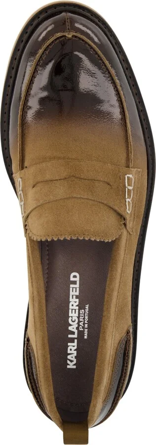 Karl Lagerfeld Paris Men's White Label Suede Penny Loafers - Image 6