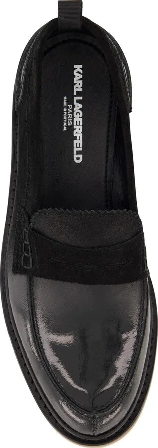 Karl Lagerfeld Paris Men's White Label Suede Penny Loafers - Image 9