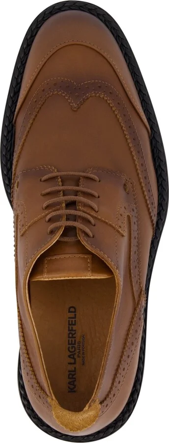 Karl Lagerfeld Paris Men's White Label Wingtip Dress Shoes - Image 4