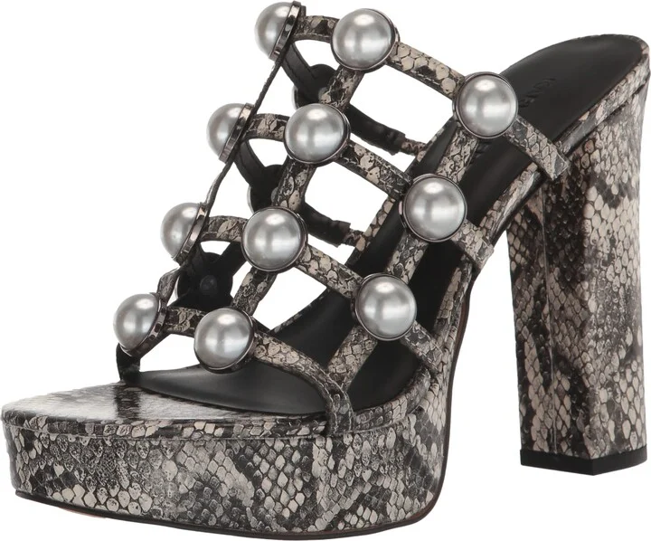 Karl Lagerfeld Paris Women's Addica Pearls Platform Heel Sandal