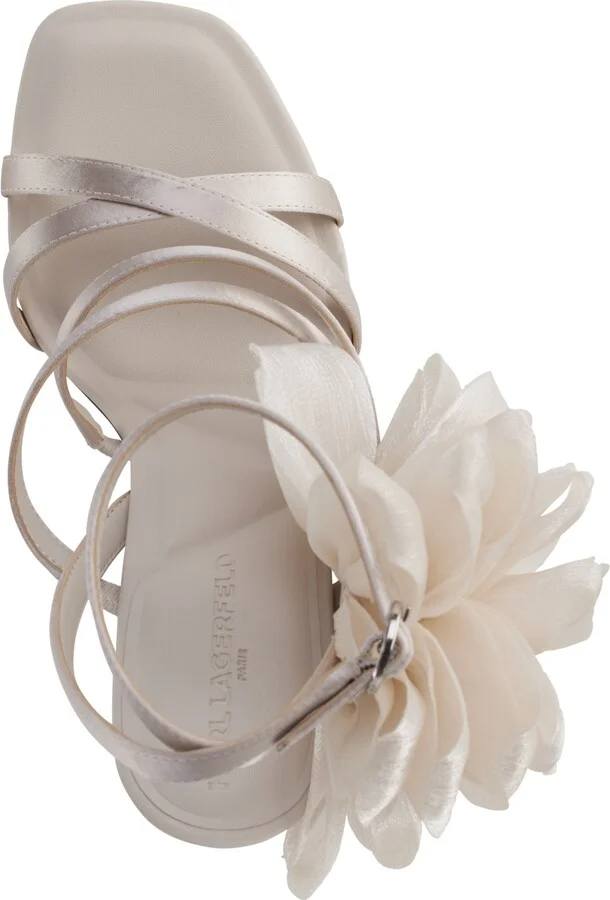 Karl Lagerfeld Paris Women's Caela Flower Embellished Dress Sandals - Image 4