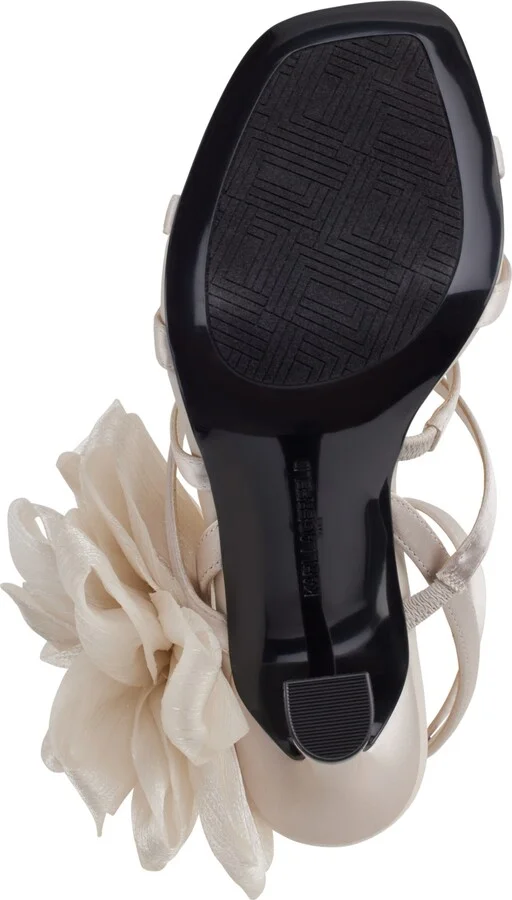 Karl Lagerfeld Paris Women's Caela Flower Embellished Dress Sandals - Image 5