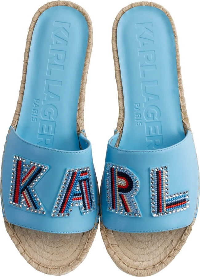 Karl Lagerfeld Paris Women's Caine Espadrille Slide Sandals - Image 8