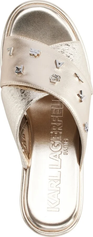 Karl Lagerfeld Paris Women's Caleigh X Band Wedge Sandals - Image 4