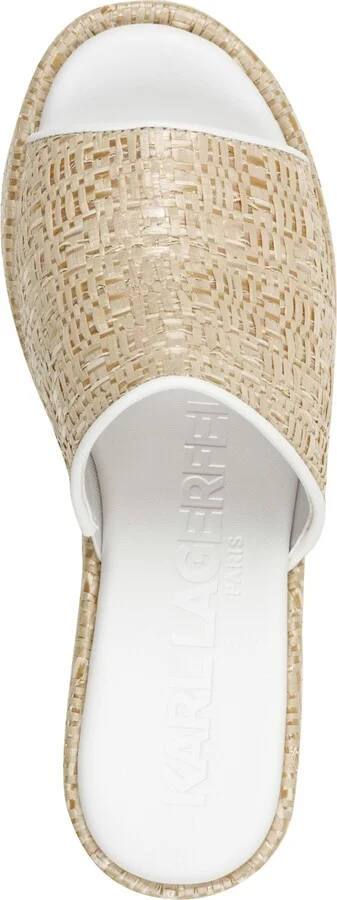 Karl Lagerfeld Paris Women's Calvina Slide Wedge Sandals - Natural/ Bright White - Image 4