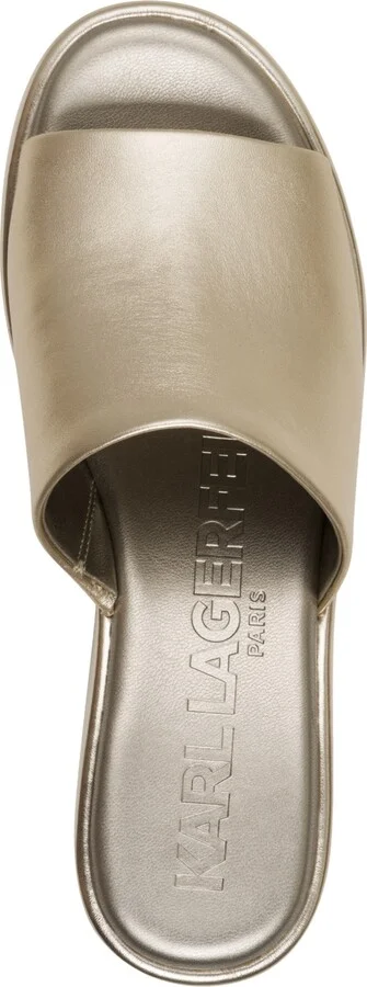 Karl Lagerfeld Paris Women's Calvina Slide Wedge Sandals - Natural/ Bright White - Image 8