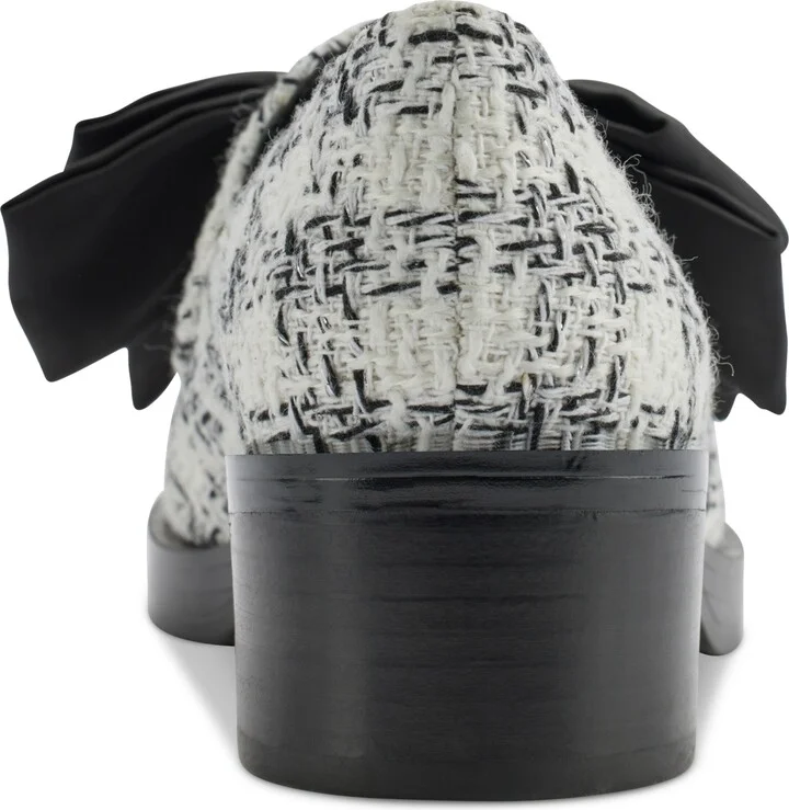 Karl Lagerfeld Paris Women's Camilia Bow Loafer Flats - White/ Black - Image 3