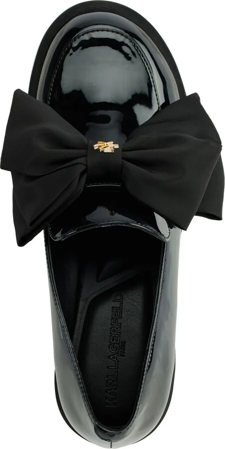Karl Lagerfeld Paris Women's Camilia Bow Loafer Flats - White/ Black - Image 8