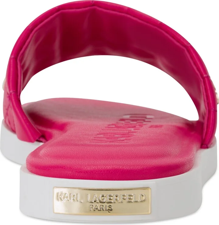 Karl Lagerfeld Paris Women's Carenza Studded Slide Sandals - Natural/ Gold - Image 7