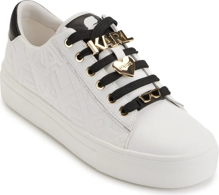 Karl Lagerfeld Paris Women's Cate Box Lace Up Sneaker