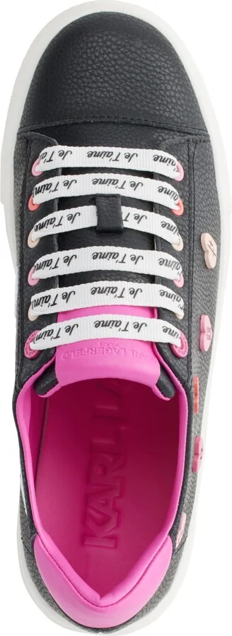 Karl Lagerfeld Paris Women's Cate Heart Pins Lace-Up Sneakers - Image 4