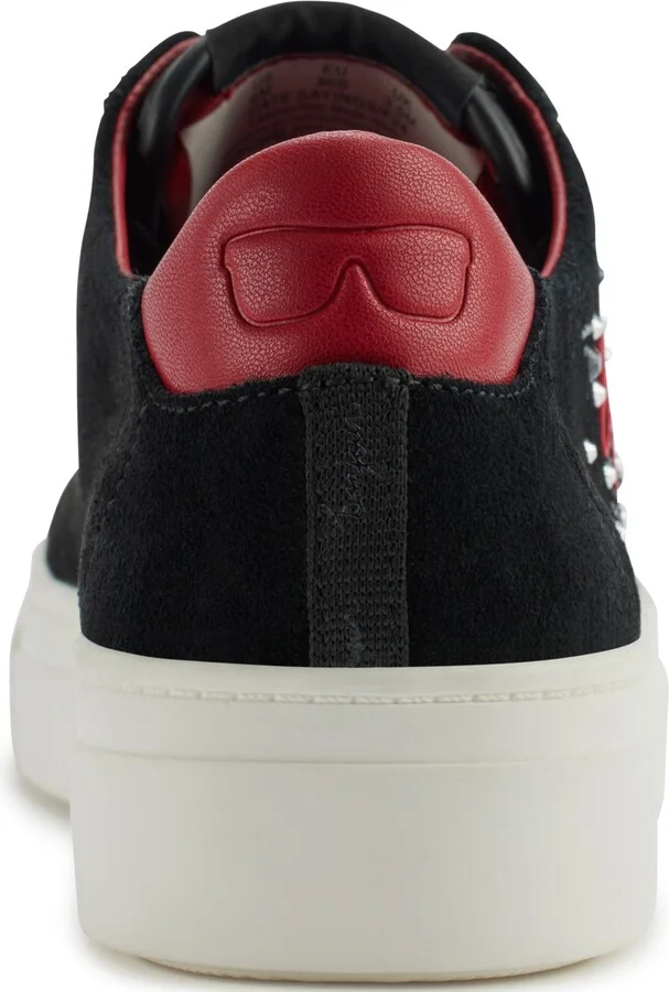 Karl Lagerfeld Paris Women's Cate Sayings Lace Up Sneakers - Black/ruby - Image 3