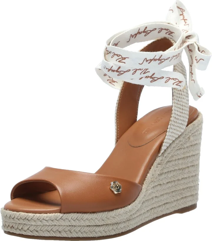 Karl Lagerfeld Paris Women's Cecilia Ankle Wrap Wedge Espadrille Sandal