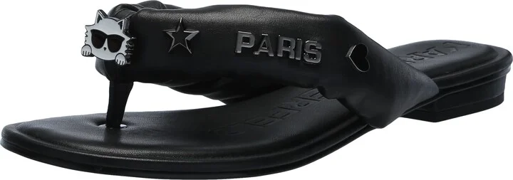 Karl Lagerfeld Paris Women's Ceejay Pins-Flip Flop Slide Sandal