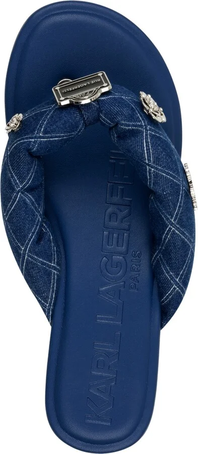 Karl Lagerfeld Paris Women's Ceejay Rue Embellished Sandals - Image 4