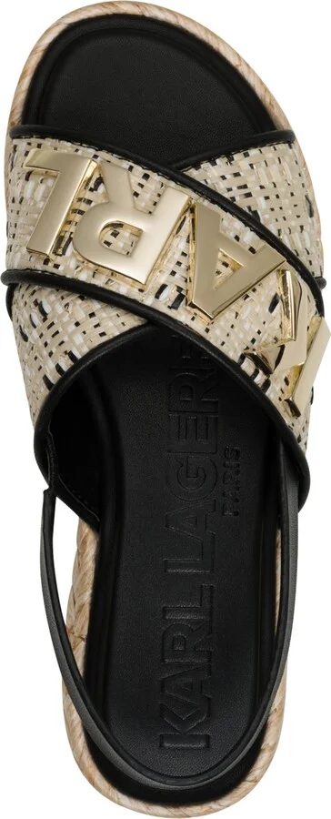 Karl Lagerfeld Paris Women's Charla Slingback Sandals - Natural/ Black - Image 4