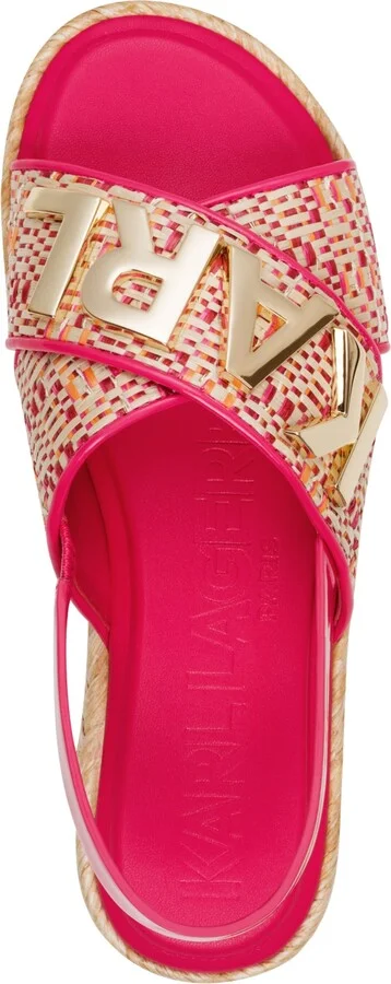 Karl Lagerfeld Paris Women's Charla Slingback Sandals - Natural/ Black - Image 8