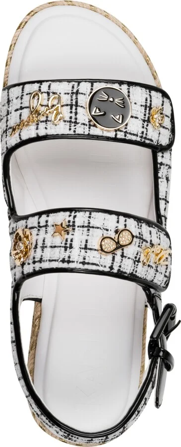 Karl Lagerfeld Paris Women's Charlay Almond Toe Flat Sandals - Image 8