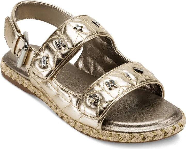 Karl Lagerfeld Paris Women's Charlay Almond Toe Flat Sandals
