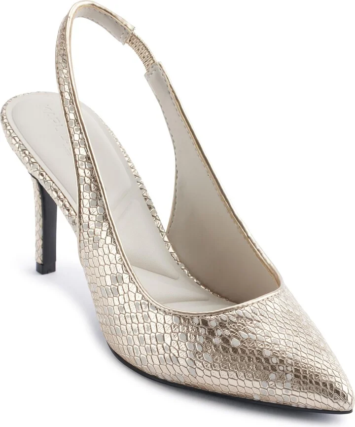 Karl Lagerfeld Paris Women's Cushioned Insole Evening Rosalyn-Slingback Sandal Pump