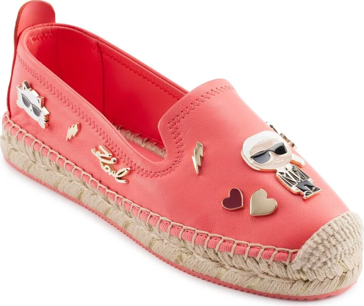 Karl Lagerfeld Paris Women's Cushioned Insole Everyday Michaela-Flat Espadrille Platform