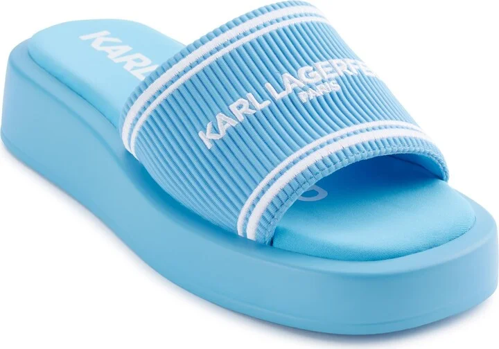 Karl Lagerfeld Paris Women's Cushioned Insole Everyday Ohare-Platform Slide Sandal