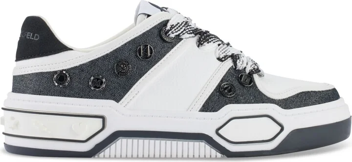 Karl Lagerfeld Paris Women's Cyndra Lace Up Sneakers - Black/ Bright White - Image 2