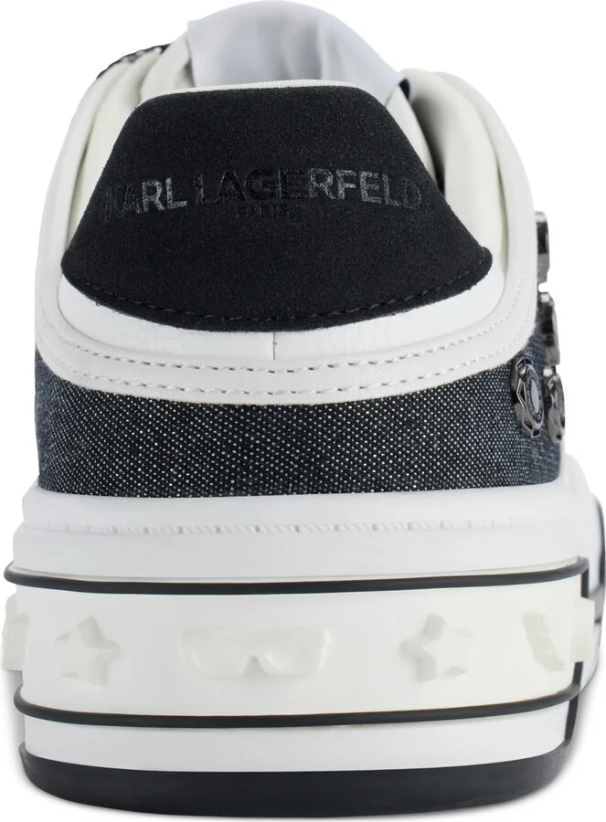 Karl Lagerfeld Paris Women's Cyndra Lace Up Sneakers - Black/ Bright White - Image 3