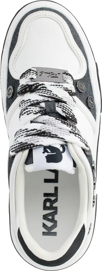 Karl Lagerfeld Paris Women's Cyndra Lace Up Sneakers - Black/ Bright White - Image 4