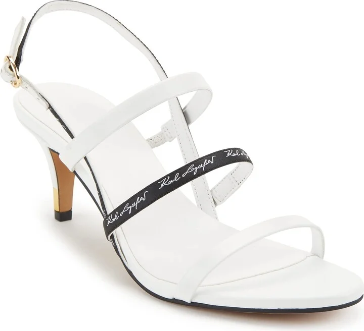 Karl Lagerfeld Paris Women's Dextra Ankle Strap Heeled Sandal