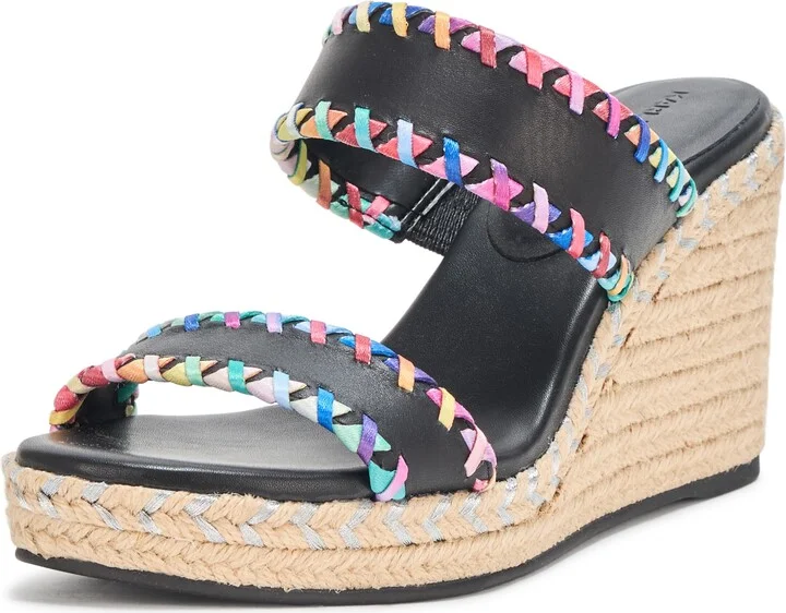 Karl Lagerfeld Paris Women's Everyday Cushioned Insole Cybil-Ankle Strap Sandal Wedge