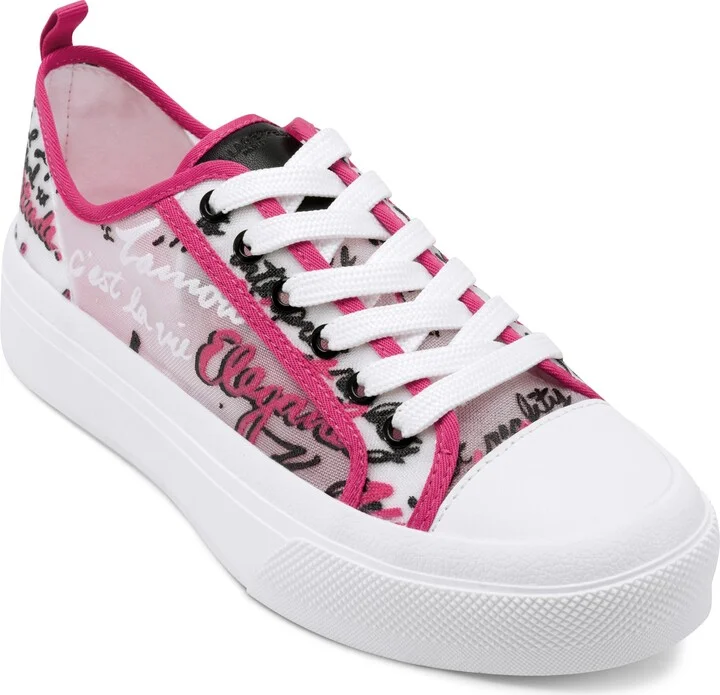 Karl Lagerfeld Paris Women's Everyday Cushioned Insole Gilianne-Lace Up Shoe Sneaker