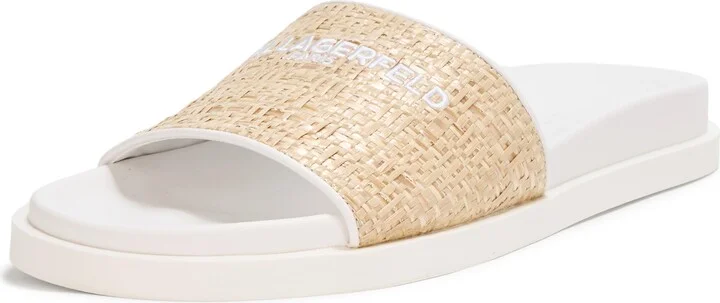 Karl Lagerfeld Paris Women's Everyday Cushioned Insole Hazlet-Flat Slide Sandal