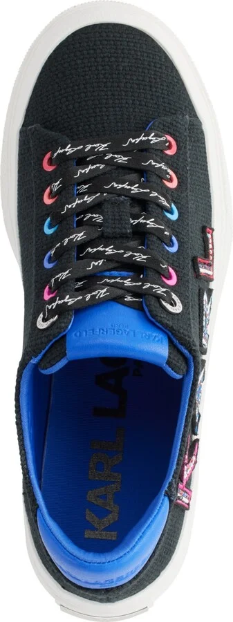 Karl Lagerfeld Paris Women's Gida Lace-Up Sneakers - Black, Indigo - Image 4